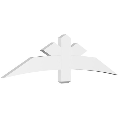 Ekena Millwork Alberta Architectural Grade PVC Gable Bracket, 72"W x 18"H x 2"D x 6"F, 6/12 Pitch GBP072X18X0206ALB00